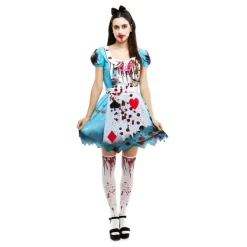 Mujer Disfrazzes Disfraces Mujer|Disfraces Disney^Disfraz de Alicia Zombie Clásico para Mujer