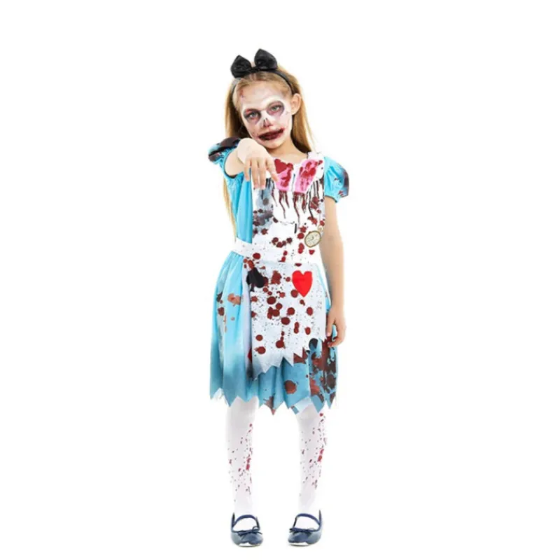 Disfrazzes Disfraces Infantiles|Disfraces Disney^Disfraz de Alicia Zombie: Estilo Inolvidable para Halloween