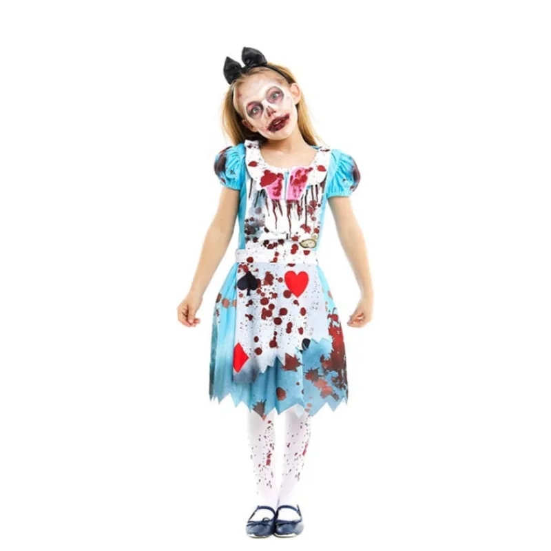 Disfrazzes Disfraces Infantiles|Disfraces Disney^Disfraz de Alicia Zombie: Estilo Inolvidable para Halloween
