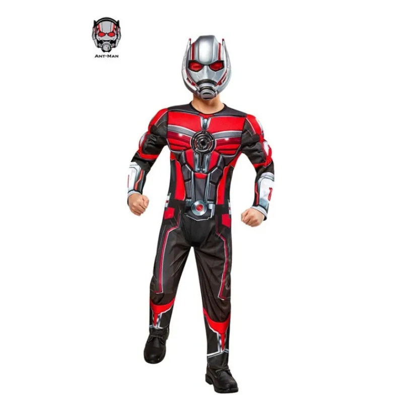 Hot Disfraz de Antman Los Vengadores Musculoso con Máscara Deluxe para Niño Disfraces Infantiles|Disfraces Marvel