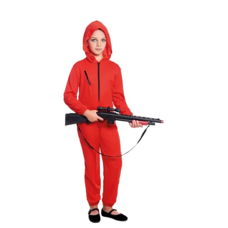 Disfrazzes Disfraces Infantiles|Disfraces Series^Disfraz de Atracador uniforme rojo para niños