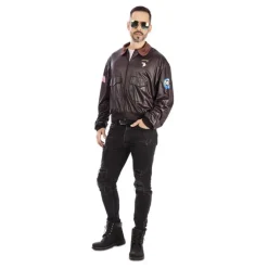 Hombre Disfrazzes Disfraces Hombre|Disfraces Cine^Disfraz de Aviador para Hombre con Chaqueta Estilo Militar