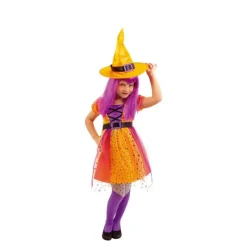 Discount Disfraz de Bruja Naranja para niña Disfraces Infantiles|Disfraces Halloween Niña