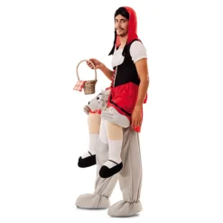 Disfrazzes Disfraces Unisex|Disfraces Disney^Disfraz de Caperucita Roja a hombros de Lobo para adultos