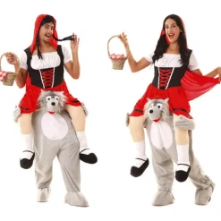 Disfrazzes Disfraces Unisex|Disfraces Disney^Disfraz de Caperucita Roja a hombros de Lobo para adultos