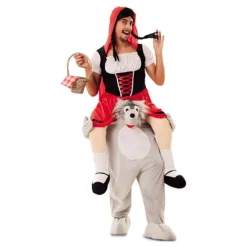 Disfrazzes Disfraces Unisex|Disfraces Disney^Disfraz de Caperucita Roja a hombros de Lobo para adultos