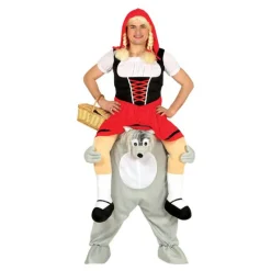 Disfrazzes Disfraces Unisex|Disfraces Disney^Disfraz de Caperucita Roja a hombros de Lobo para adultos