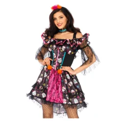 Mujer Disfrazzes Disfraces Mujer^Disfraz de Catrina Día de los Muertos para mujer