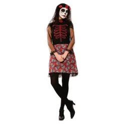 Best Disfraz de Catrina Roja para mujer Mujer Disfraces Mujer|Disfraces Halloween Mujer