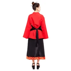 Sale Disfraz de China Aldeana Rojo y Negro para mujer Mujer Disfraces Mujer