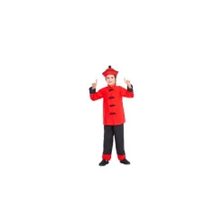Disfrazzes Disfraces Infantiles^Disfraz de Chino Rojo y Negro para niño