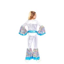 Online Disfraz de Disco Girl Plateado y Azul para niña Disfraces Infantiles