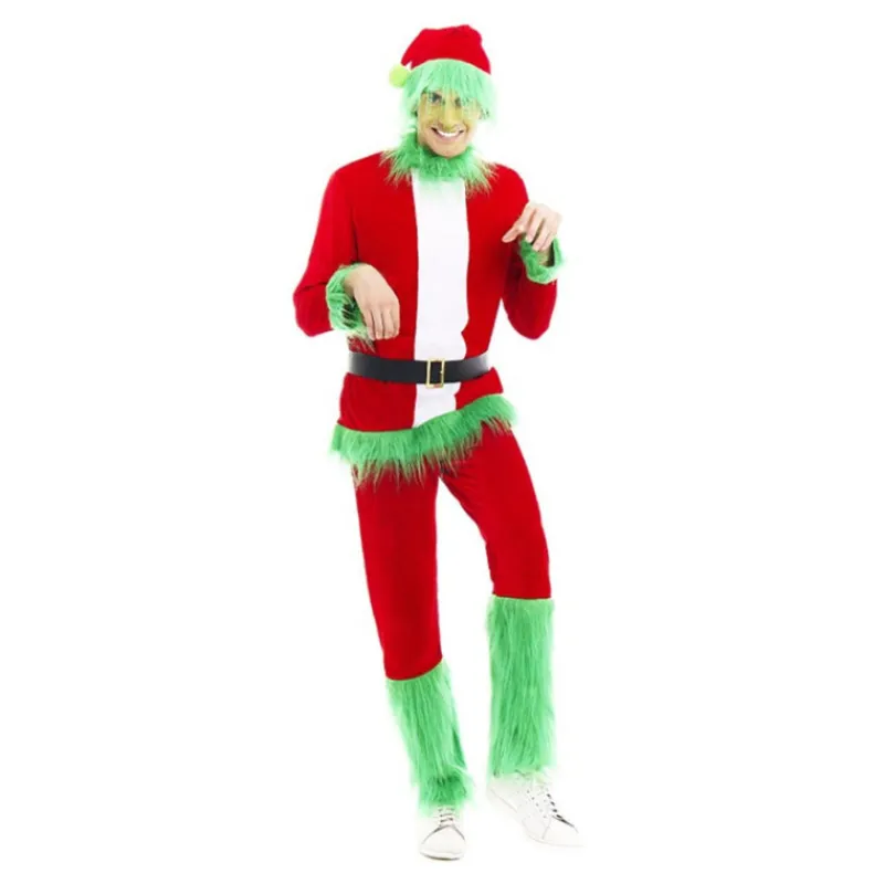 Hombre Disfrazzes Disfraces Hombre|Disfraces Disney^Disfraz de Duende Gruñón de Navidad Verde para Hombre