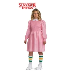 Disfrazzes Disfraces Infantiles|Disfraces Series^Disfraz de Eleven Rosa Classic de Stranger Things para niña