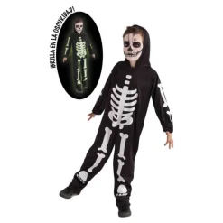 Disfrazzes Disfraces Infantiles|Disfraces Halloween Niño^Disfraz de Esqueleto con Brillo en la Oscuridad para niño