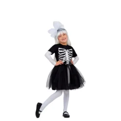 Clearance Disfraz de Esqueleto con Tutú Negro para niña Disfraces Infantiles|Disfraces Halloween Niña