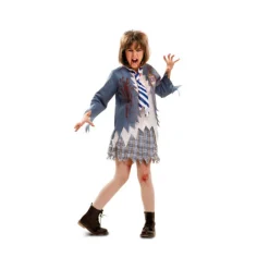 Disfrazzes Disfraces Infantiles|Disfraces Halloween Niña^Disfraz de Estudiante Zombie chica para niñas de Halloween