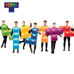 Disfrazzes Disfraces Unisex|Disfraces Videojuegos^Disfraz de Figura de Tetris Azul Claro para adultos