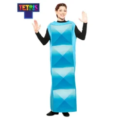 Disfrazzes Disfraces Unisex|Disfraces Videojuegos^Disfraz de Figura de Tetris Azul Claro para adultos