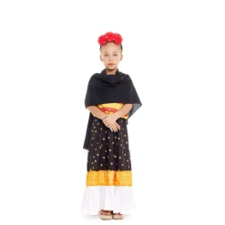 Disfrazzes Disfraces Infantiles|Disfraces Cine^Disfraz de Frida Kahlo Amarillo y Negro para Niña