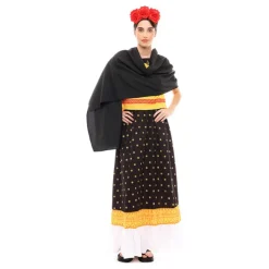 Online Disfraz de Frida Khalo amarillo y negro para mujer Mujer Disfraces Mujer|Disfraces Cine