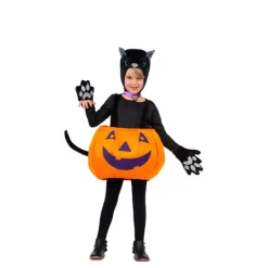 Outlet Disfraz de Gato Negro con Calabaza Grande para niña Disfraces Infantiles|Disfraces Halloween Niña