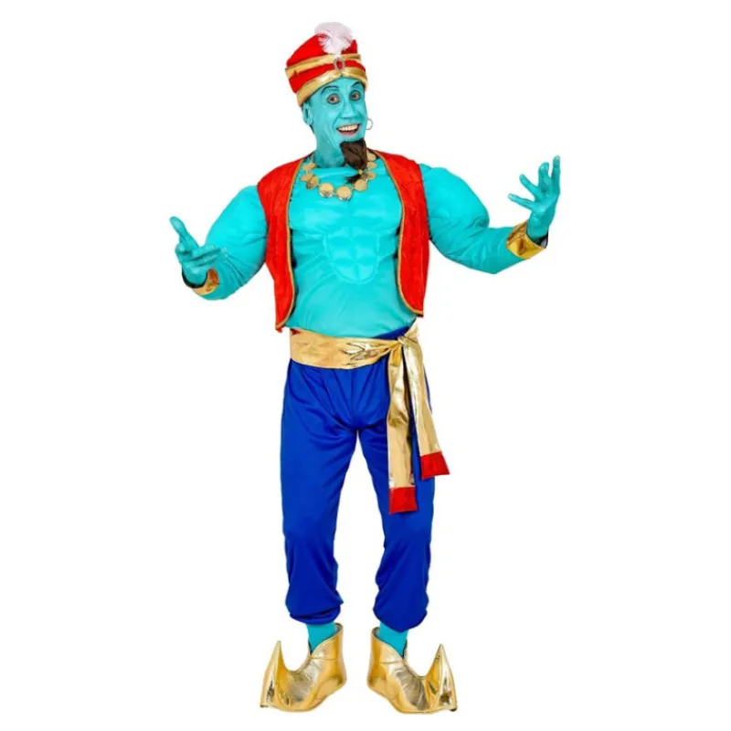 Hombre Disfrazzes Disfraces Hombre|Disfraces Disney^Disfraz de Genio Mágico Azul para Hombre