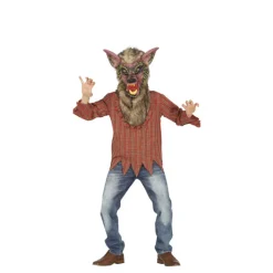 Disfrazzes Disfraces Infantiles|Disfraces Halloween Niño^Disfraz de Hombre Lobo con colmillos para niño