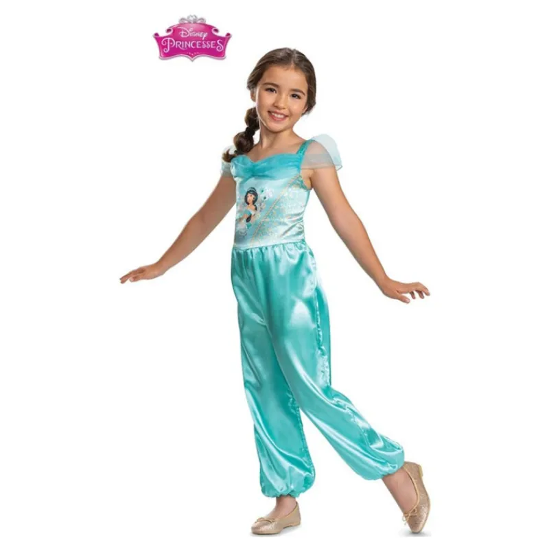 Best Disfraz de Jasmine Azul Clásico para Niña Disfraces Infantiles|Disfraces Disney