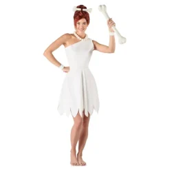 Mujer Disfrazzes Disfraces Mujer|Disfraces Series^Disfraz de Los Picapiedra Blanco Elegante para Mujer