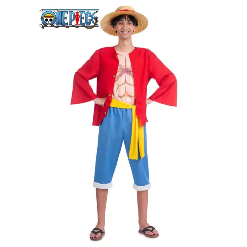 Hombre Disfrazzes Disfraces Hombre|Disfraces Manga Y Anime^Disfraz de Luffy de One Piece para Hombre