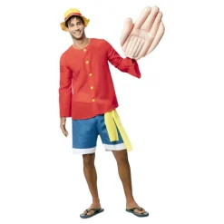 Hombre Disfrazzes Disfraces Hombre|Disfraces Manga Y Anime^Disfraz de Luffy One Piece para Hombre