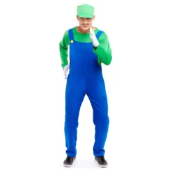 Hombre Disfrazzes Disfraces Hombre|Disfraces Videojuegos^Disfraz de Luigi de Super Mario para Hombre