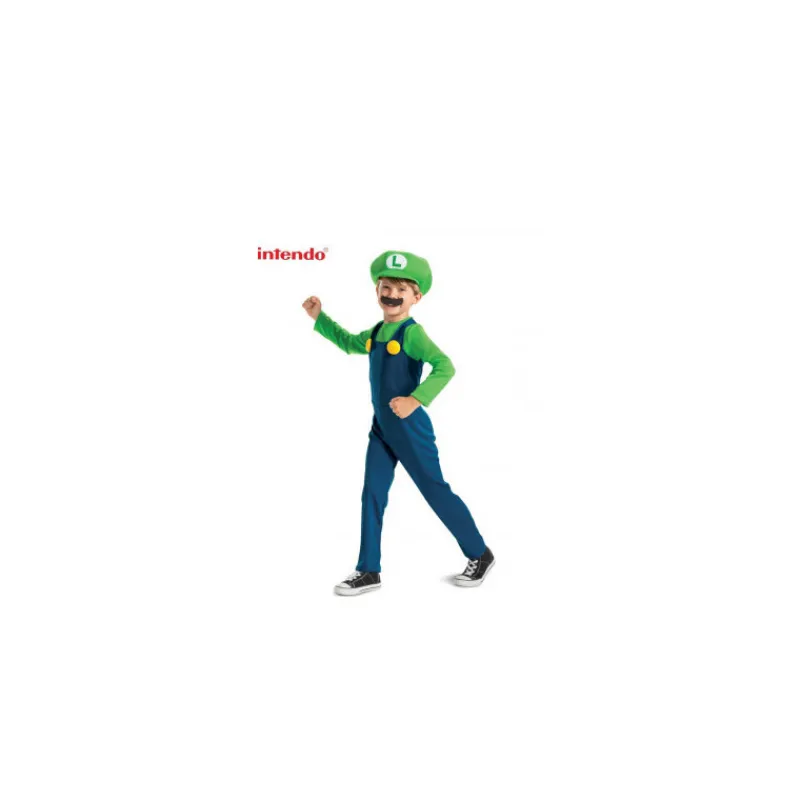 Disfrazzes Disfraces Infantiles^Disfraz de Luigi Nintendo Super Mario de Lujo para niño