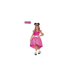 Disfrazzes Disfraces Infantiles|Disfraces Disney^Disfraz de Minnie Rosa con Lunares Clásica para niña