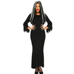 Mujer Disfrazzes Disfraces Mujer^Disfraz de Morticia Addams básico
