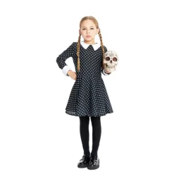 Disfrazzes Disfraces Infantiles^Disfraz de Niña Siniestra con Estampado de Calavera