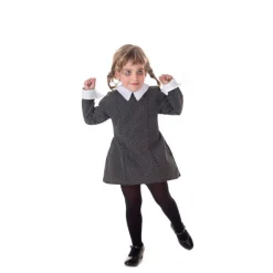 Disfrazzes Disfraces Infantiles^Disfraz de Niña Siniestra con Topos Negros