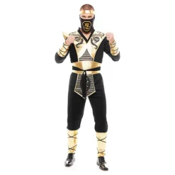 Clearance Disfraz de Ninja Kombat Serpiente negro y dorado para hombre Hombre Disfraces Hombre|Disfraces Videojuegos