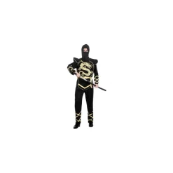 Hombre Disfrazzes Disfraces Hombre^Disfraz de Ninja Negro y Dorado para hombre
