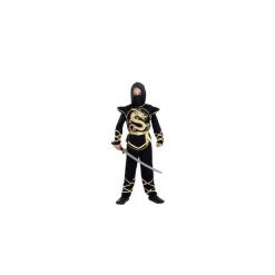 Disfrazzes Disfraces Infantiles^Disfraz de Ninja Negro y Dorado para niño