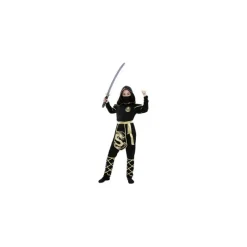 Disfrazzes Disfraces Infantiles^Disfraz de Ninja Negro y Dorado para niña