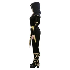 Mujer Disfrazzes Disfraces Mujer^Disfraz de Ninja Negro y Dorado para mujer