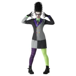 Mujer Disfrazzes Disfraces Mujer^Disfraz de Novia Frankenstein traje a rayas para mujer