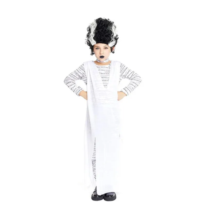 Disfrazzes Disfraces Infantiles^Disfraz de Novia Monster en Blanco para Niñas y Adolescentes