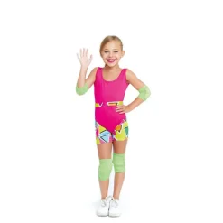 Disfrazzes Disfraces Infantiles|Disfraces Kawaii Y Divertidos^Disfraz de Patinadora Roller Rosa Años 70 para Niña