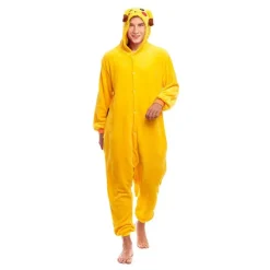 Disfrazzes Disfraces Unisex|Disfraces Videojuegos^Disfraz de Pijama Chinchilla Eléctrica Amarilla para Adultos