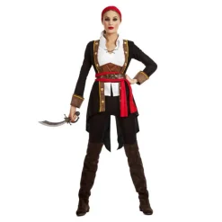 Discount Disfraz de Pirata Casaca Negro para mujer Mujer Disfraces Mujer|Disfraces Cine