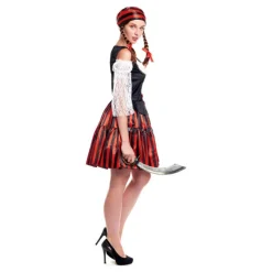 Hot Disfraz de Pirata Stripes Clásica para mujer Mujer Disfraces Mujer