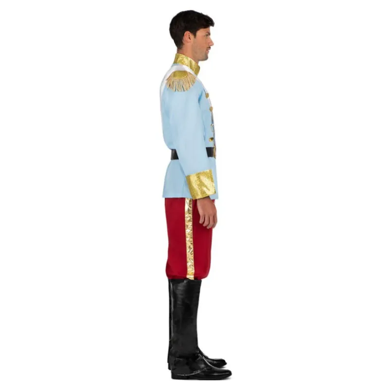Hombre Disfrazzes Disfraces Hombre|Disfraces Disney^Disfraz de Príncipe Azul Celeste de Cuento para Hombre